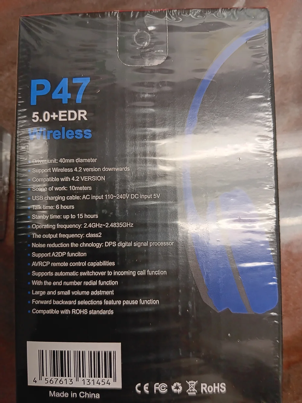 47 Wireless Headphones - Blue and Green